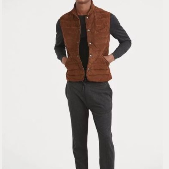 brown polo vest